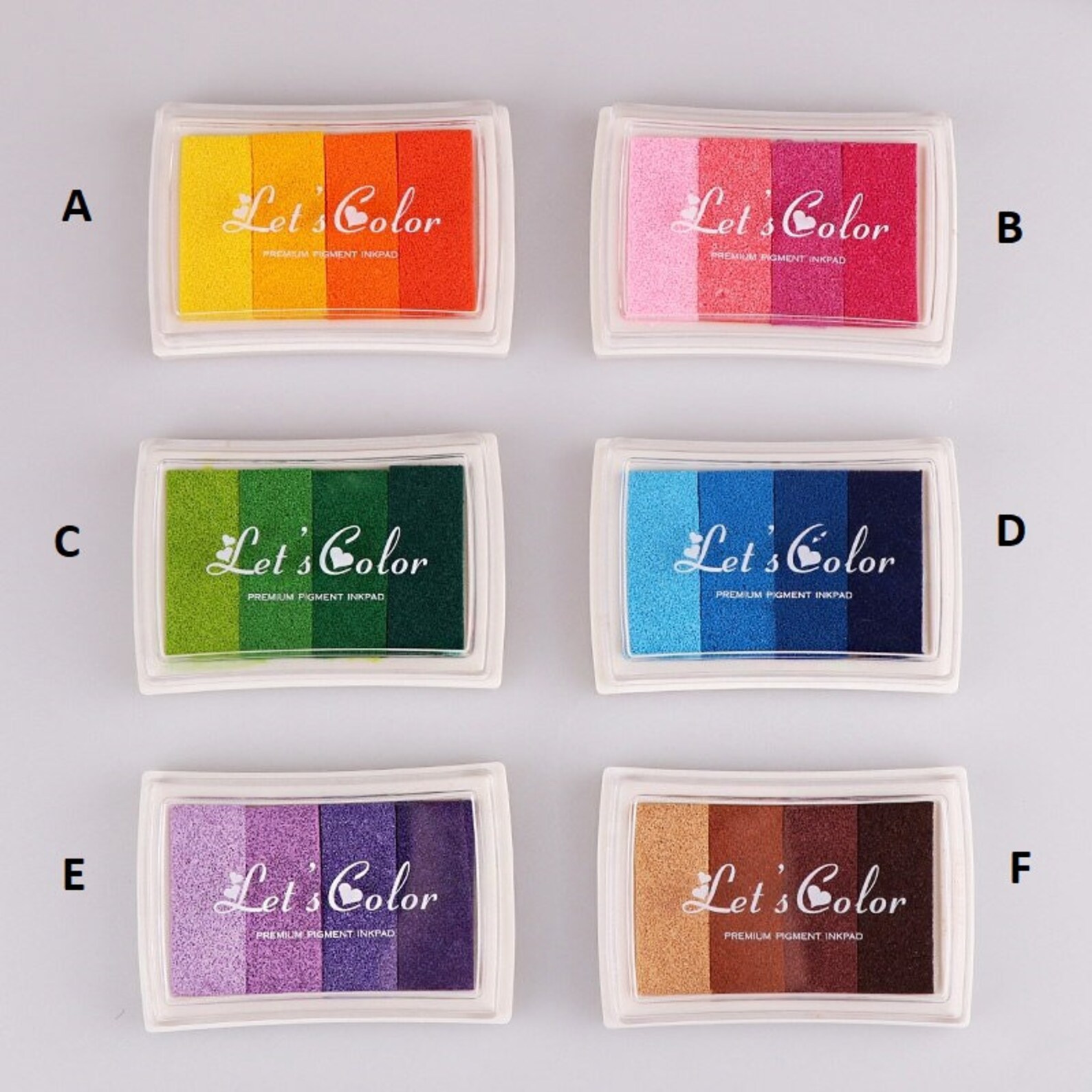 Color Tone Ink Pad / Multi Color Inkpad / Rainbow Stamp Ink Etsy