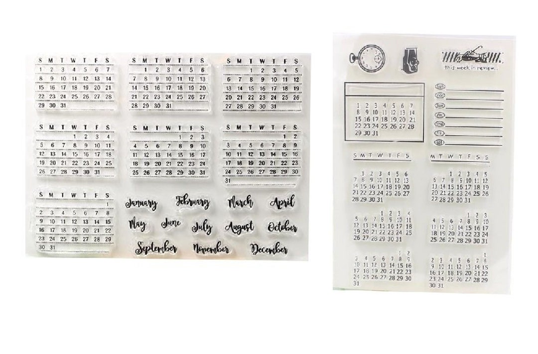Monthly Clear Stamp /schedule Silicone Stamp / Calendar Clear - Etsy