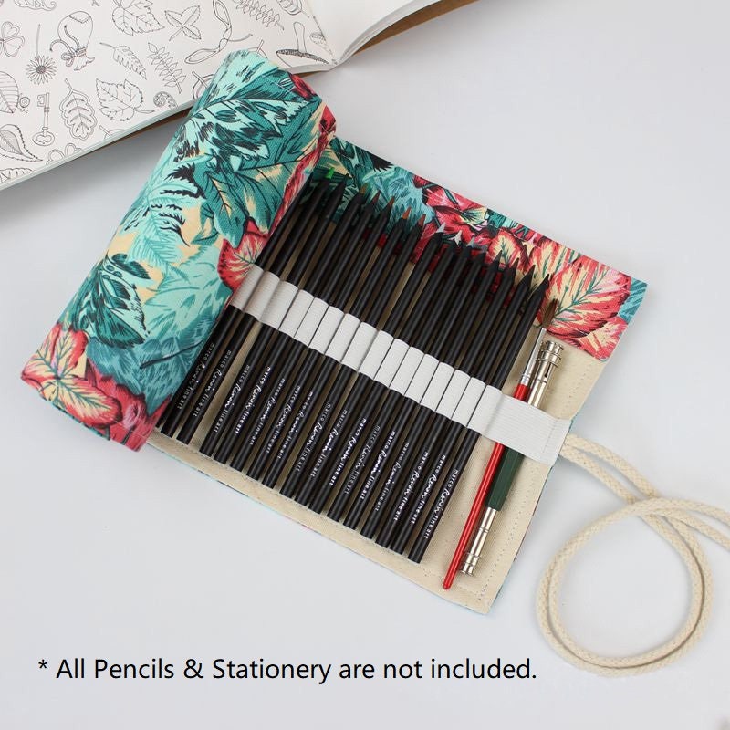 Colorful Canvas Roll up Pencil Holder Japanese Style Pencil Etsy
