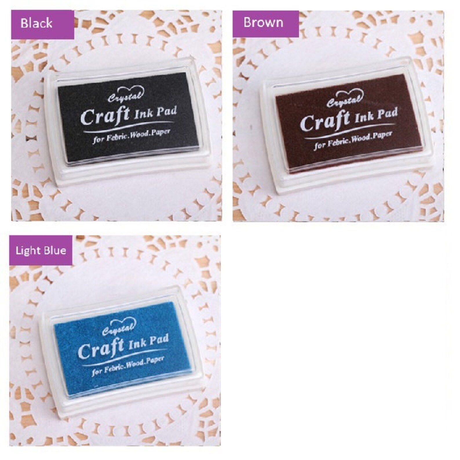 Single Color Ink Pad / Color Inkpad / Stamp Ink Pad / Rainbow Etsy