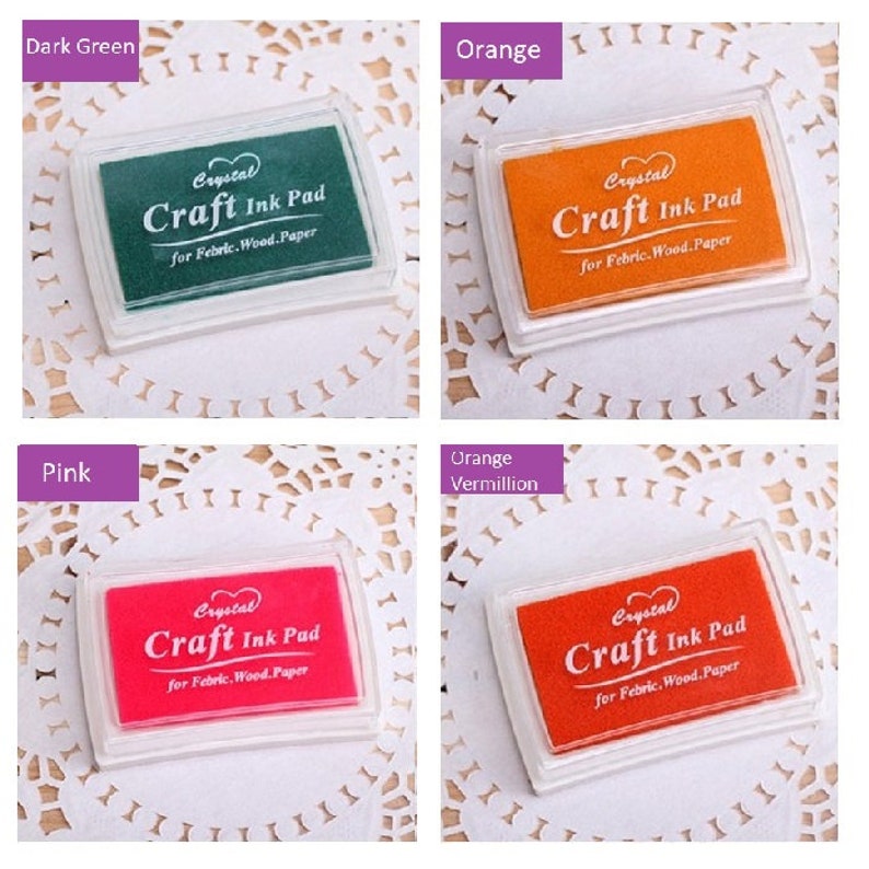 Single Color Ink Pad / Color Inkpad / Stamp Ink Pad / Rainbow Etsy