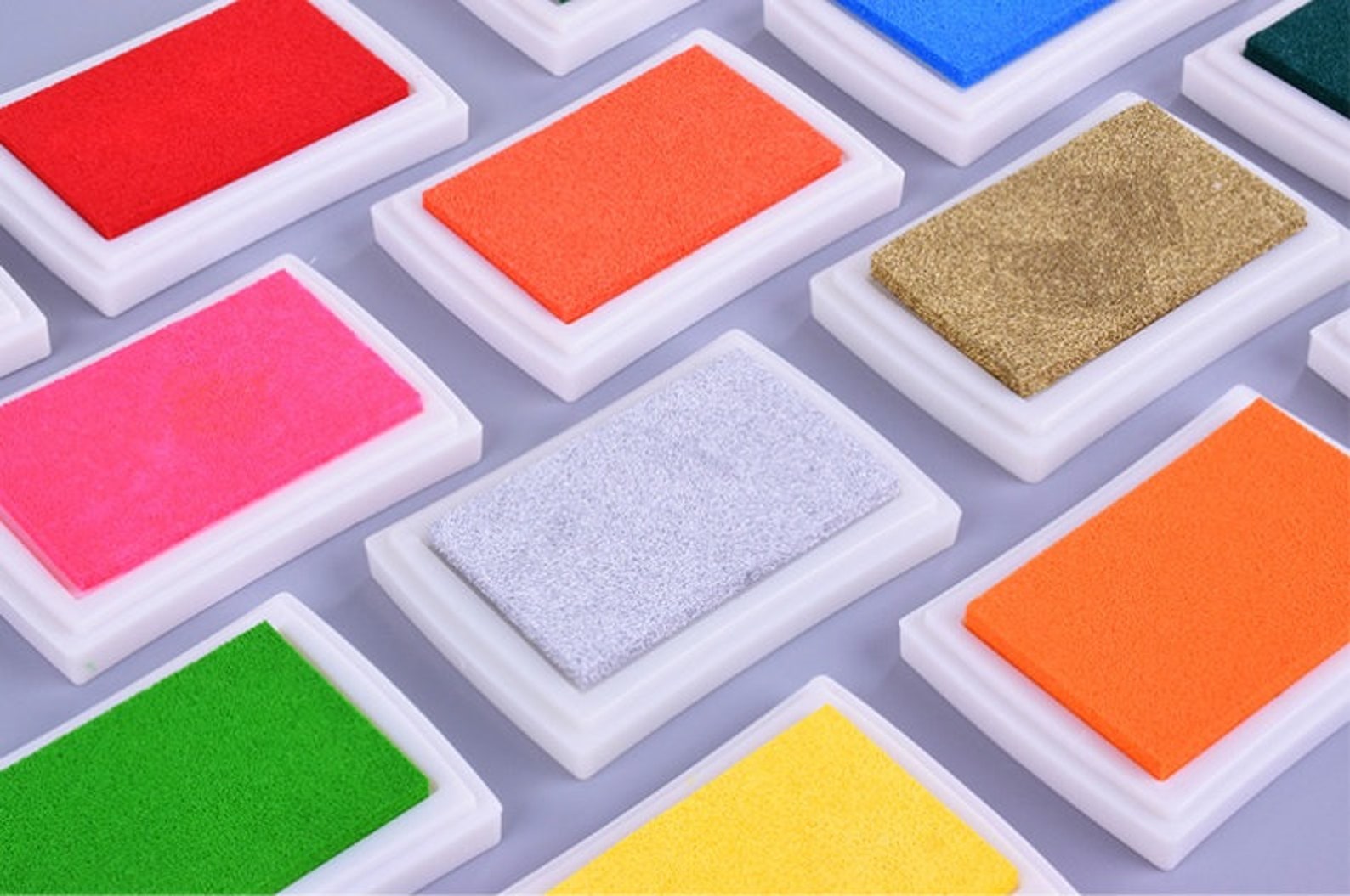 Single Color Ink Pad / Color Inkpad / Stamp Ink Pad / Rainbow Etsy