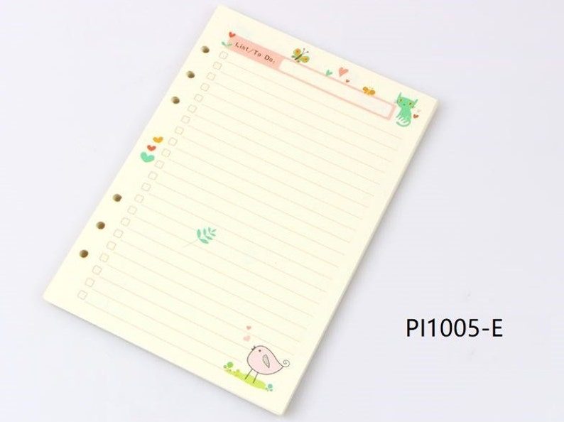 A5 / A6 Color Planner Inserts/ Diary Refills / Organizer Etsy