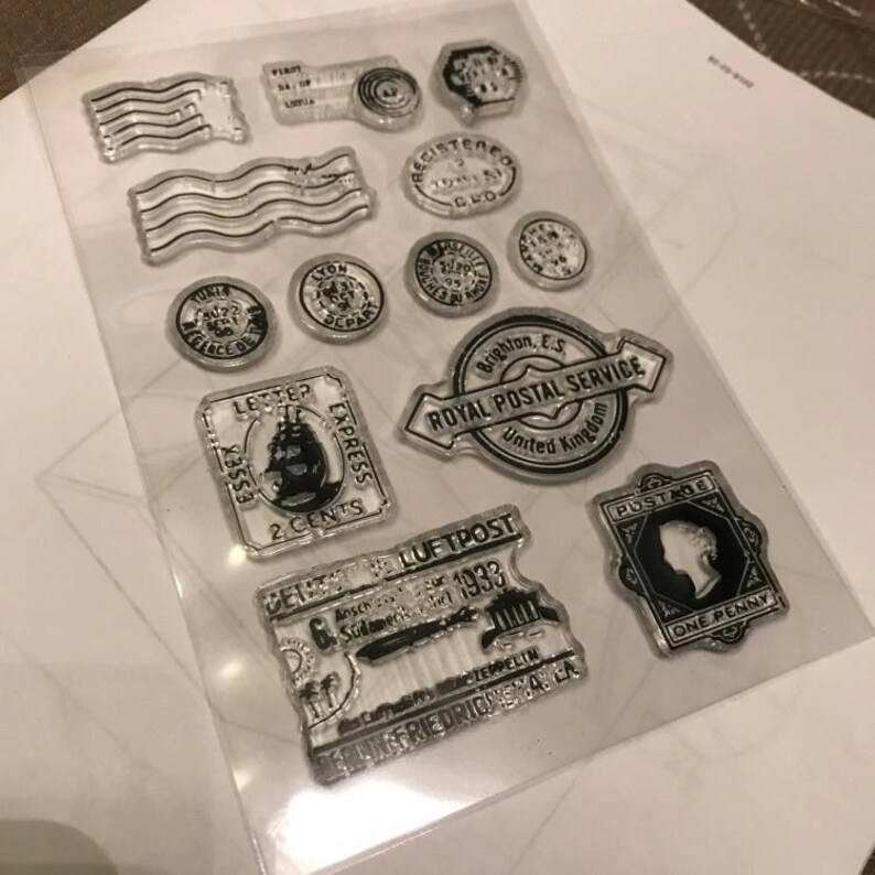 Postage Clear Stamp / Postal Transparent Silicone Stamp / Post Etsy