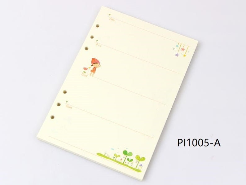 A5 / A6 Color Planner Inserts/ Diary Refills / Organizer Etsy