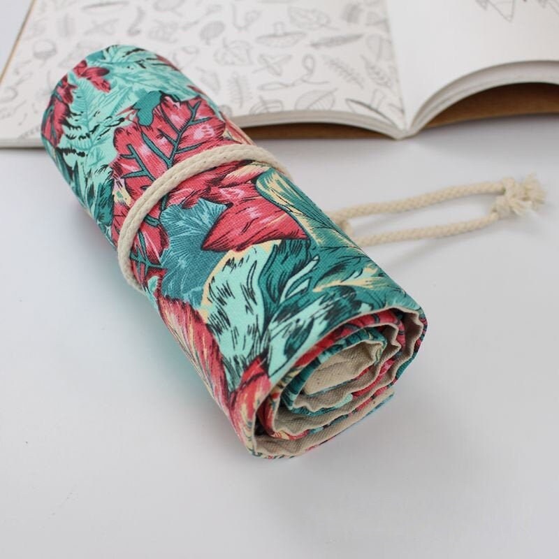 Colorful Canvas Roll up Pencil Holder Japanese Style Pencil Etsy