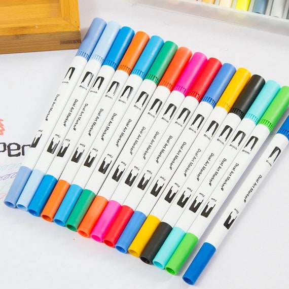Calligraphy Color Pen Marker Dual Tip Art Markers Set Art Drawing