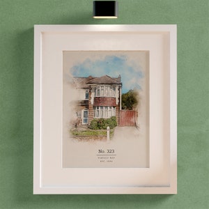Personalised House Watercolour - Home Portrait - Housewarming Gift - First Home - New Home Gift - Digital art, venue drawing