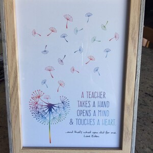 Teacher Gift Print | Dandelion | Class Gift | Rainbow Dandelion ...