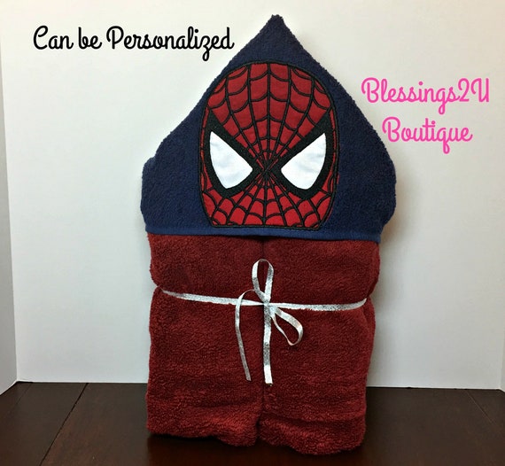 spiderman hooded bath towel