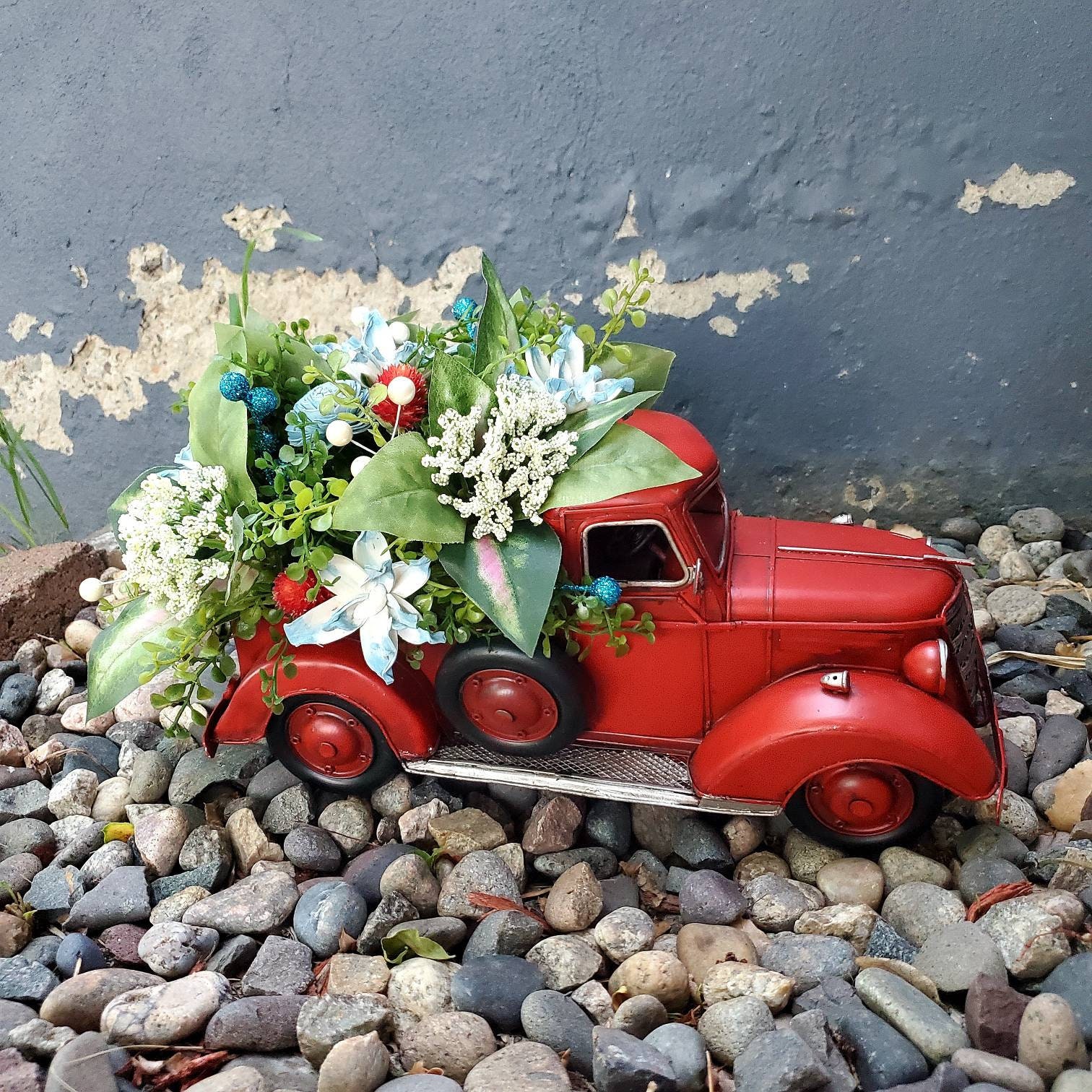 Patriotic Little Red Truck Home Decor Independence Day Etsy patriotic-little-red-truck-home-decor-independence-day-etsy