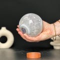 Large Quartz and Agate sphere, Top quality crystal ball, 3.5 in diameter Uruguayan crystal sphere product logo
