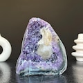 Deep Purple Amethyst Crystal Cluster Cave Geode - 6 in Tall product logo