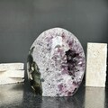 Large Amethyst Crystal Geode with Agate: 7-inch Uruguay Decor Stone product logo