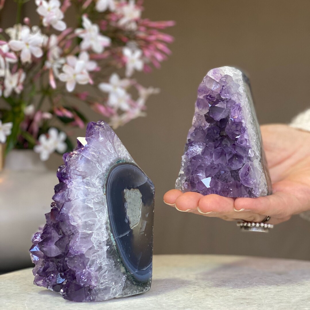 Amethyst Set Amethysts for Meditation Altar Anxiety Crystals Etsy