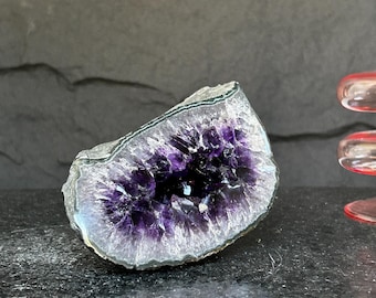 Amethyst Geode Bowl: Natural Purple Crystal Cluster, Home Decor