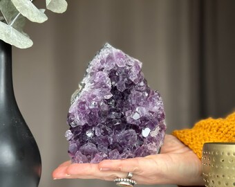 Amethyst geode cave with agate formations