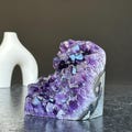 Amethyst raw stone, Cathedral amethyst, large crystal cluster product logo
