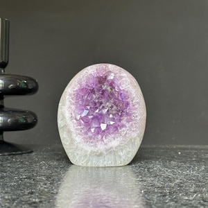 Deep Purple Amethyst Crystal Egg: Polished Uruguay Stone