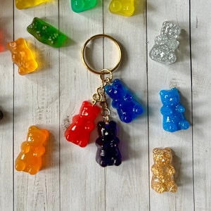 DIY Resin Keychain Gummy Bear Charms 32 Cute Gummy Candy Necklaces