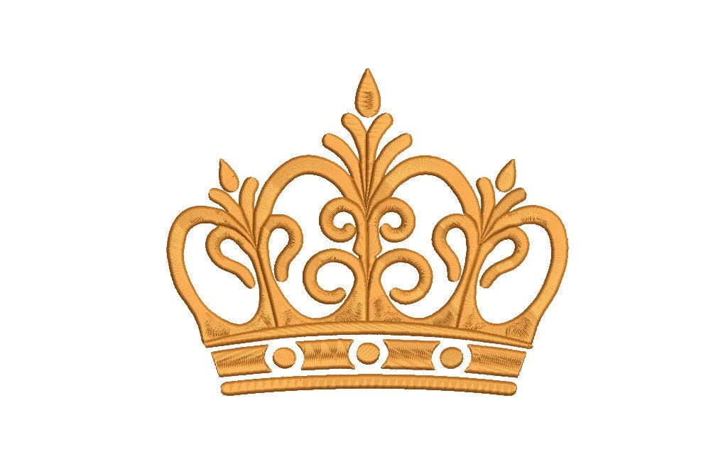King Crown embroidery design king embroidery pattern 5 sizes Etsy