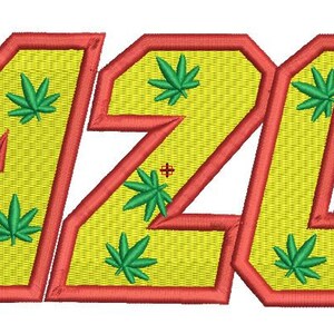 420 weed embroidery design cannabis 6 sizes from 385 till  etsy