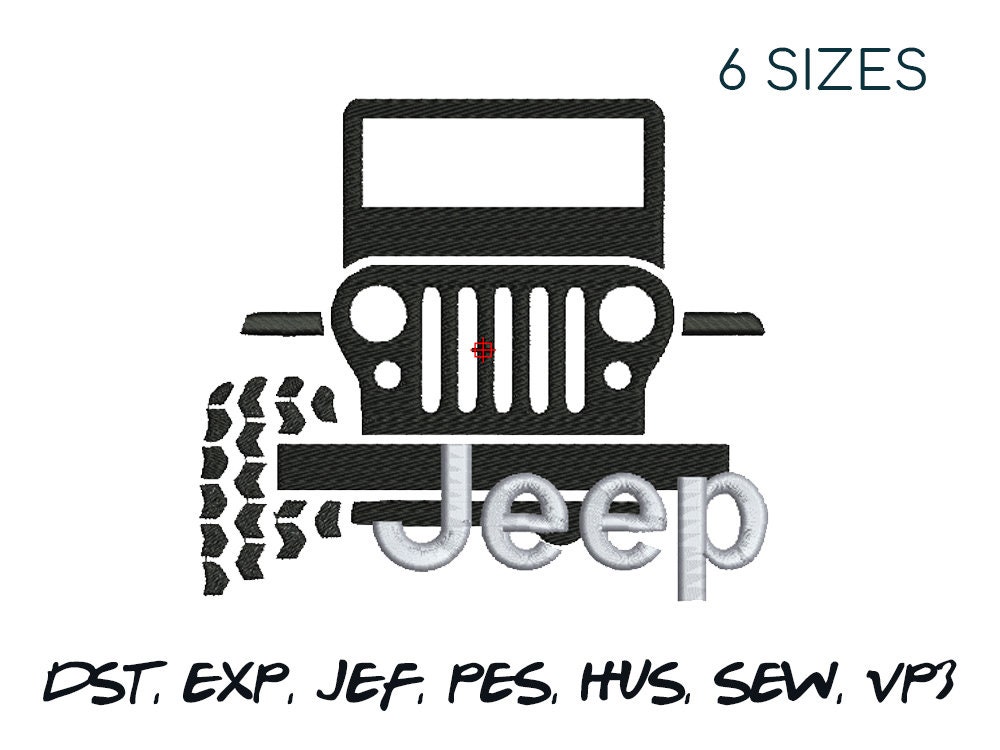 Jeep Silhouette embroidery designs 6 sizes Rock Crawling Etsy