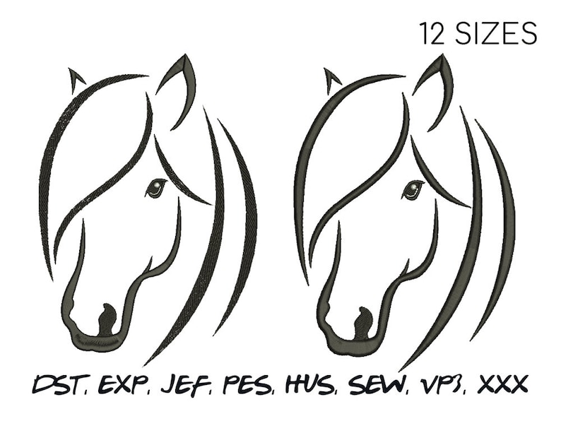 Horse embroidery designs 6 designs SAVE 60/% horse machine embroidery designs bundle