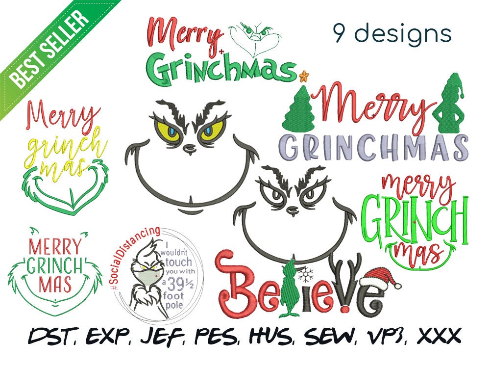 Machine Embroidery Designs Grinch | Embroidery Shops