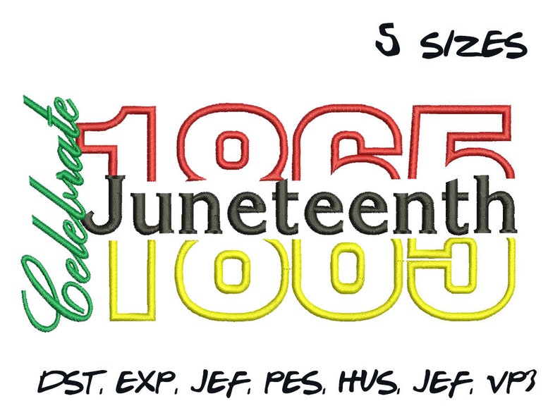 SAVE 35 Juneteenth Day Embroidery Design Design Pack 5  Etsy