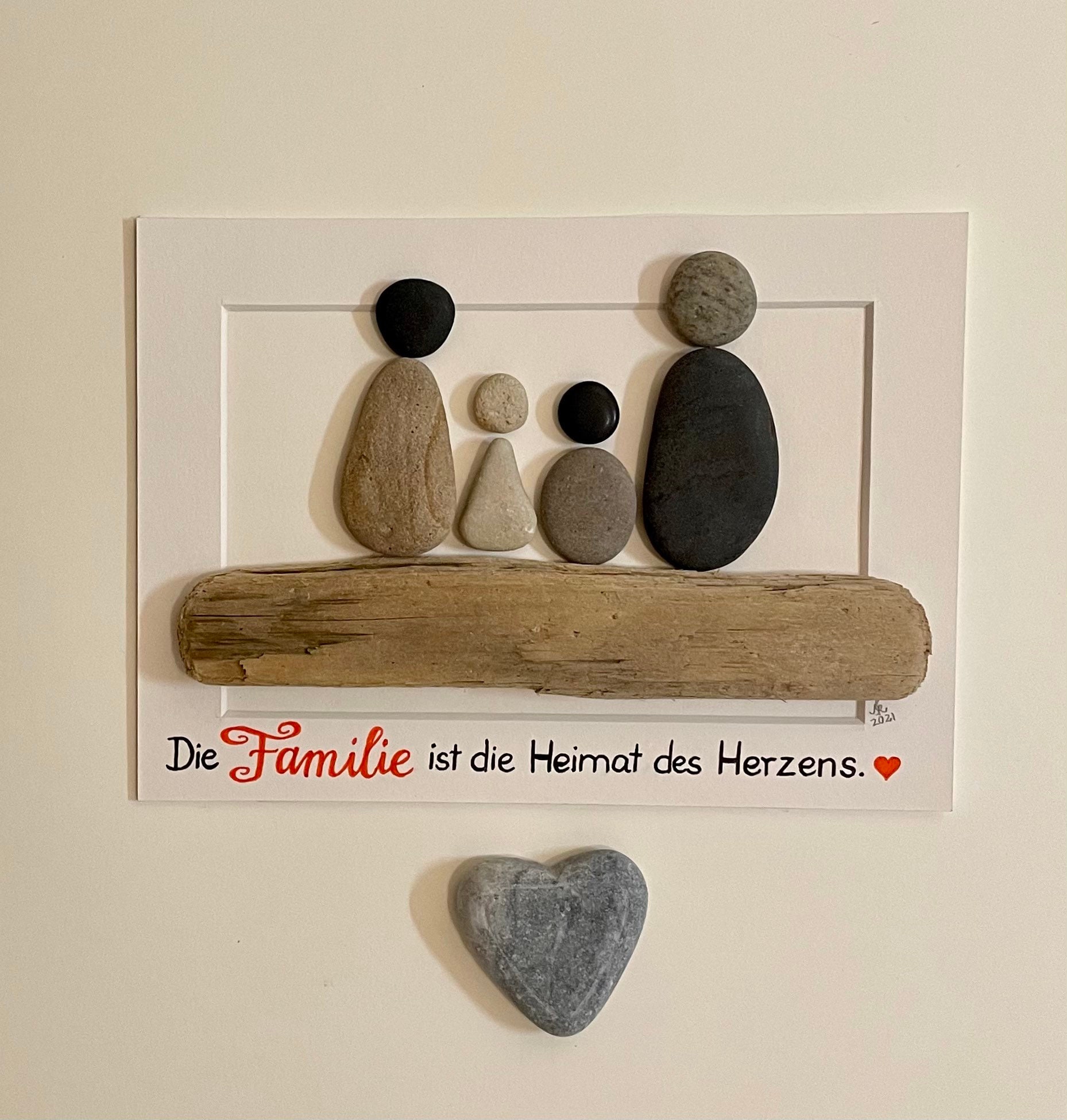 Gestalten Steinbilder Familie