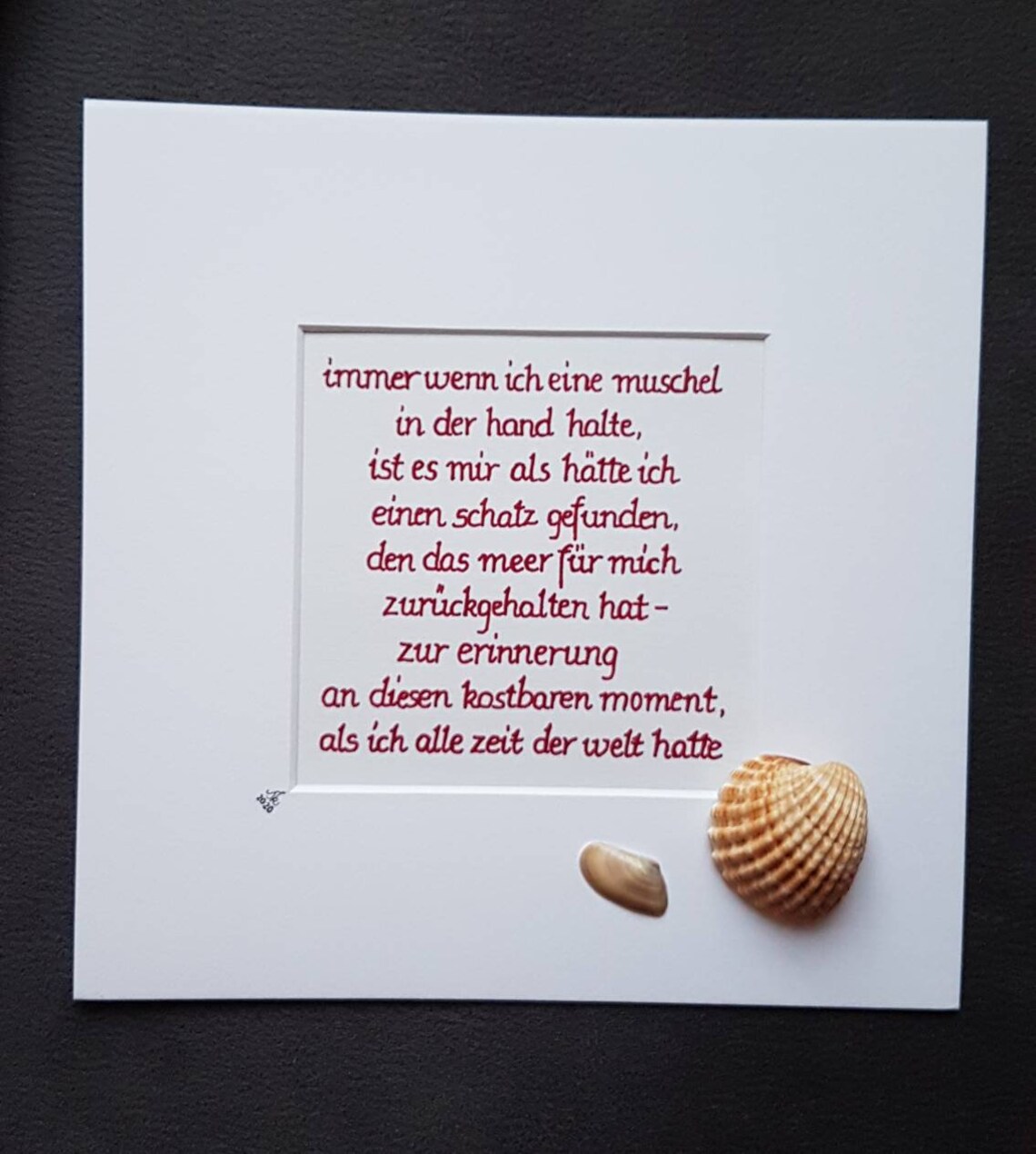 3D Bild Muschel im Rahmen Etsy