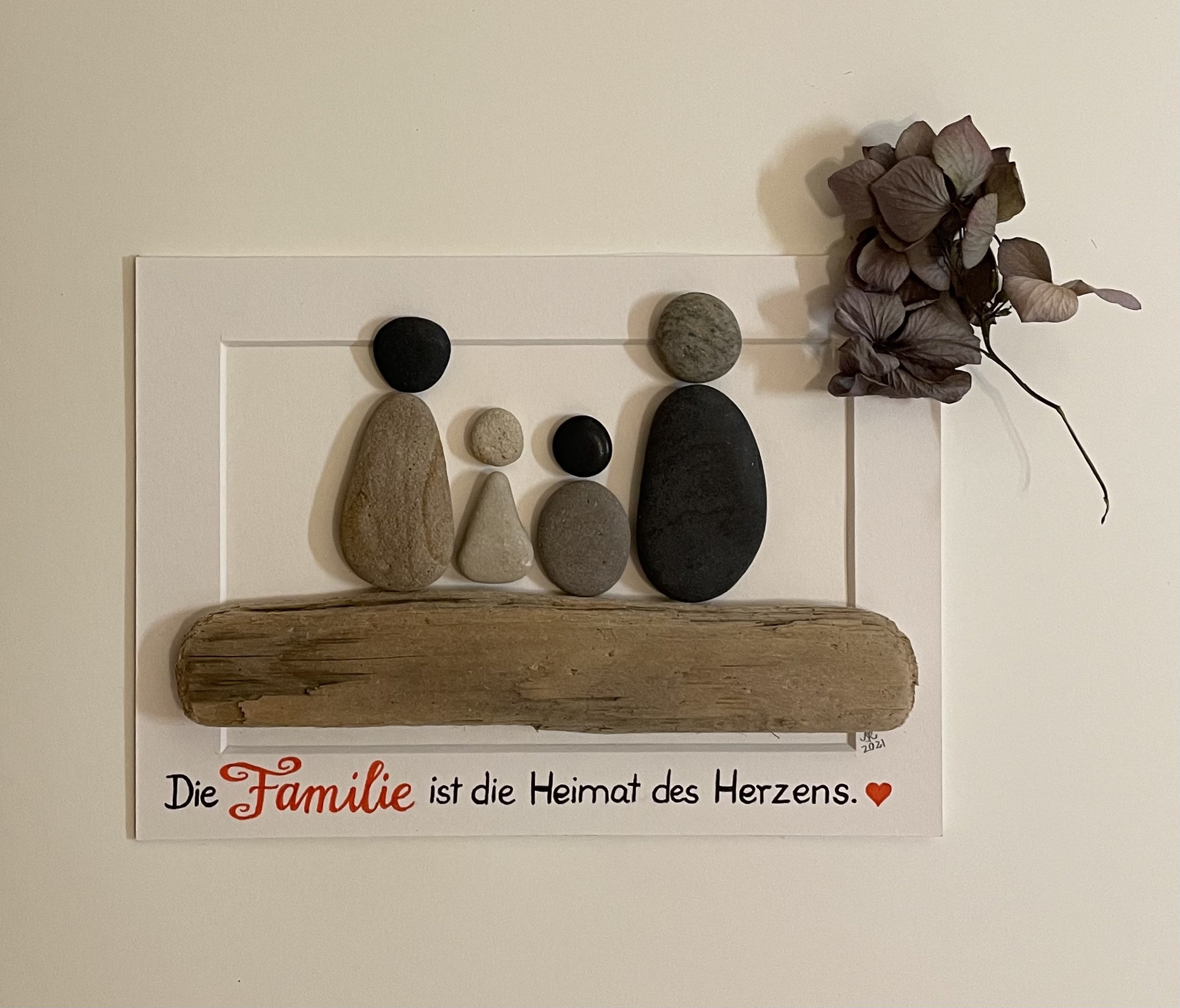 3D Bild Familie im Rahmen Steinbild Dekoration Liebe Etsy