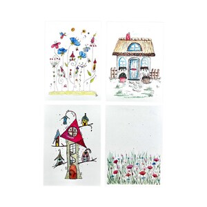 Kartenset, Postkartenset, Postkarten Mix, Grußkarten im Set,Aquarell Karten Set, nachhaltig produziert, Kunstdruck  Postkarten,Karten