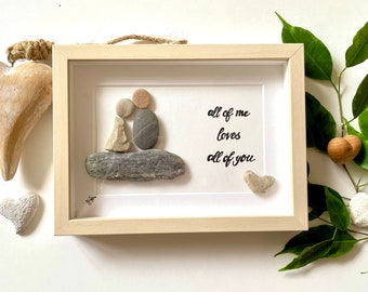 Steinbild Paar, personalisierbares Geschenk, Geschenk zur Hochzeit