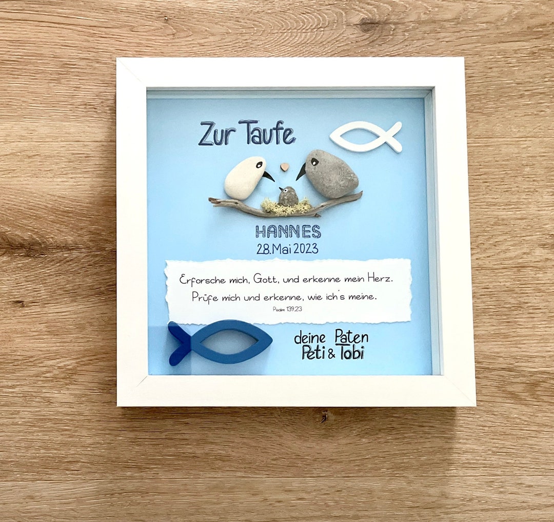 Geschenk Taufe, Taufgeschenk, Geschenk Geburt, Steinbild zur Taufe