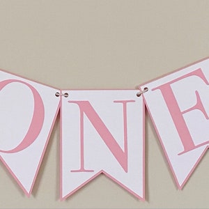 Pink Bonnet High Chair Banner Bonnet Birthday Party, Tickled Pink, Baby's First Birthday, Ribbons and Bows, Southern Belle Light Pink