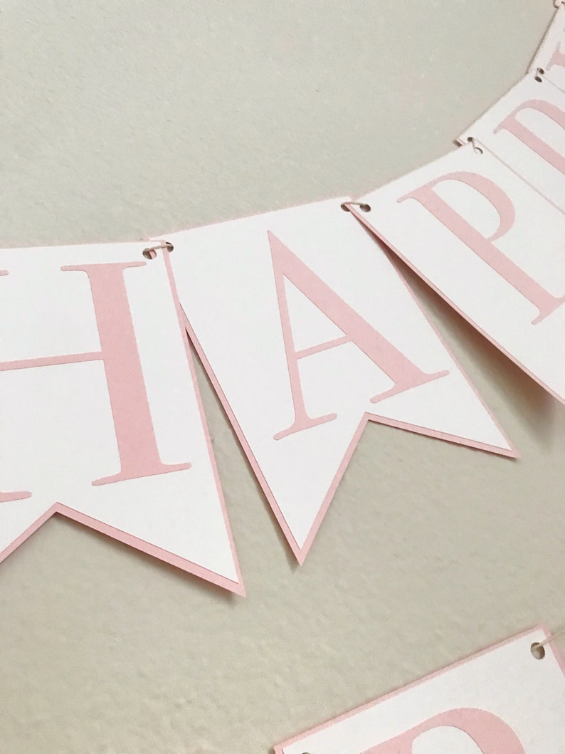 Bow Bash Happy Birthday Banner Birthday Party Banner, Girl Birthday Party Decor, First Birthday, Second Birthday, Pink, Blue image 7