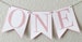 Small Classic Birthday High Chair Banner - 3.5' x 4.75' flags, Classic Party Decor, First Birthday, One, Two, Three 