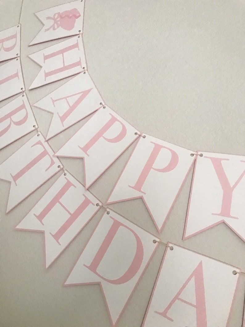 Happy Birthday Bonnet Banner Pink Birthday Party Banner, Bonnet Bash, Southern Belle, Tickled Pink, First Birthday image 7