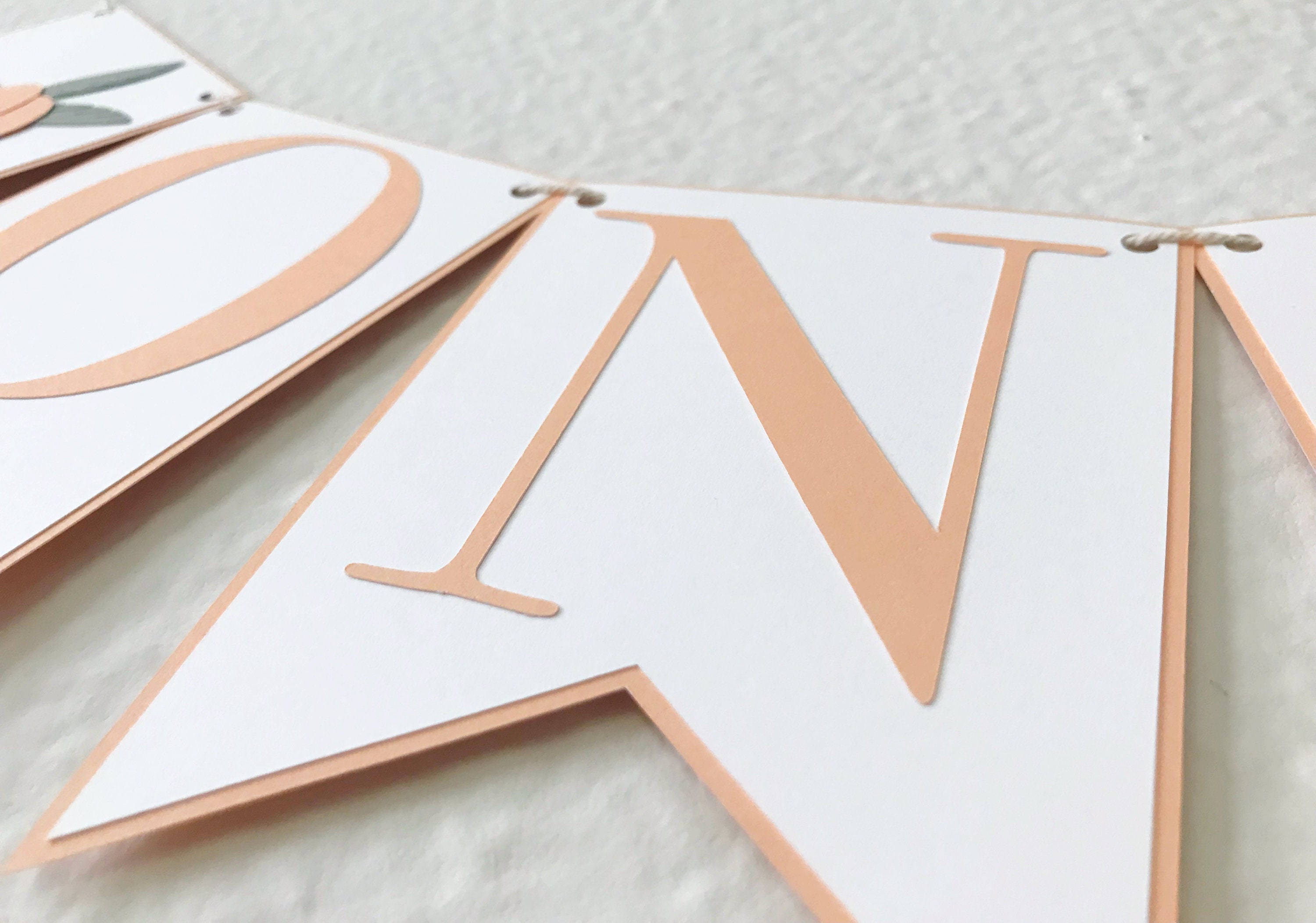 Sweet Peach High Chair Banner Little Peach Birthday Party Banner