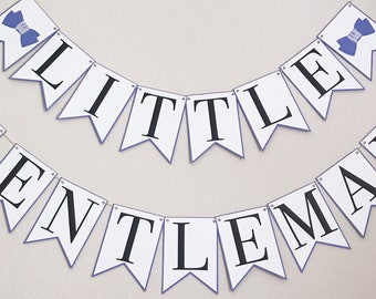 Little Gentleman Banner – Bow Tie Baby Shower Decor