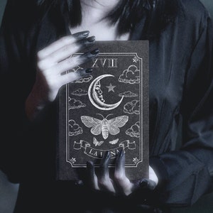 Der Mond, Tarot Karte Witchy ästhetisches Notizbuch, Gothic Blank Journal