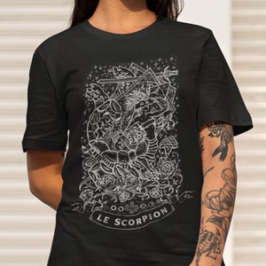 Scorpio Zodiac Esoteric Occult Shirt, Edgy Alternative Pagan Clothing Gift for Him and Her