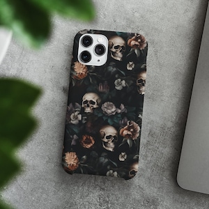 Goth Botanical Skull MagSafe Aesthetic Phone Case