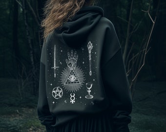 The Magician Tarot Card Goth Occult Hoodie