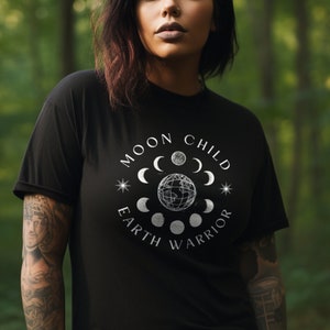 Moon Child Mystical Moon Phase Witchy Shirt