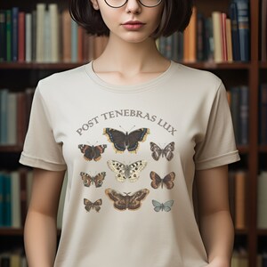 Dark Academia Clothing Butterfly Shirt, Indie Aesthetic Autumn Clothing, Plus Size Light Academia Clothes
