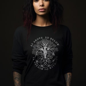 As Above So Below Goth Esoteric Occult Long Sleeve Shirt