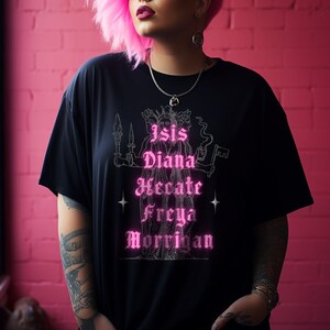 Mystical Goddesses Neon Witchy Shirt